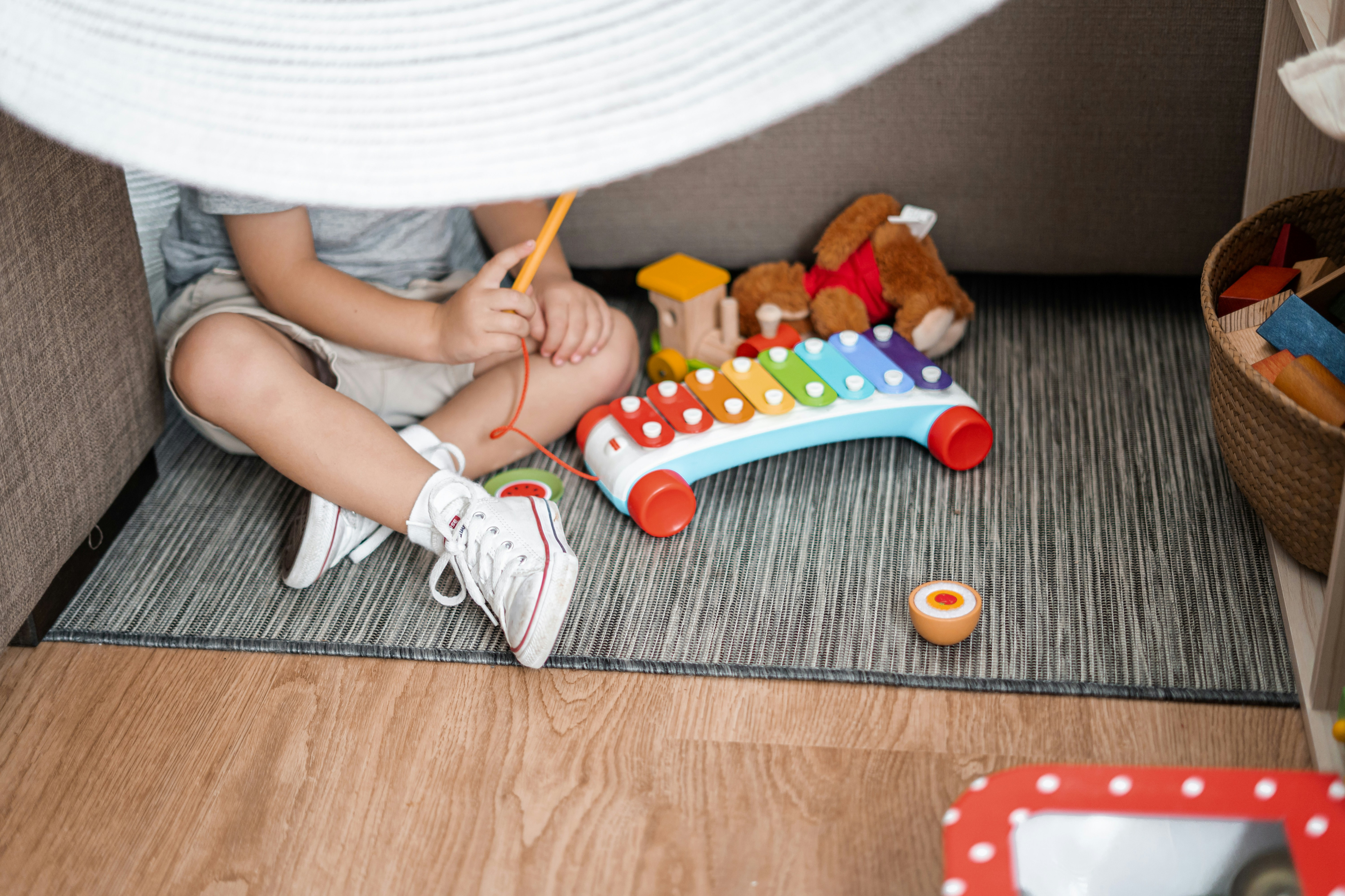 A Kid Playing At Daycare.