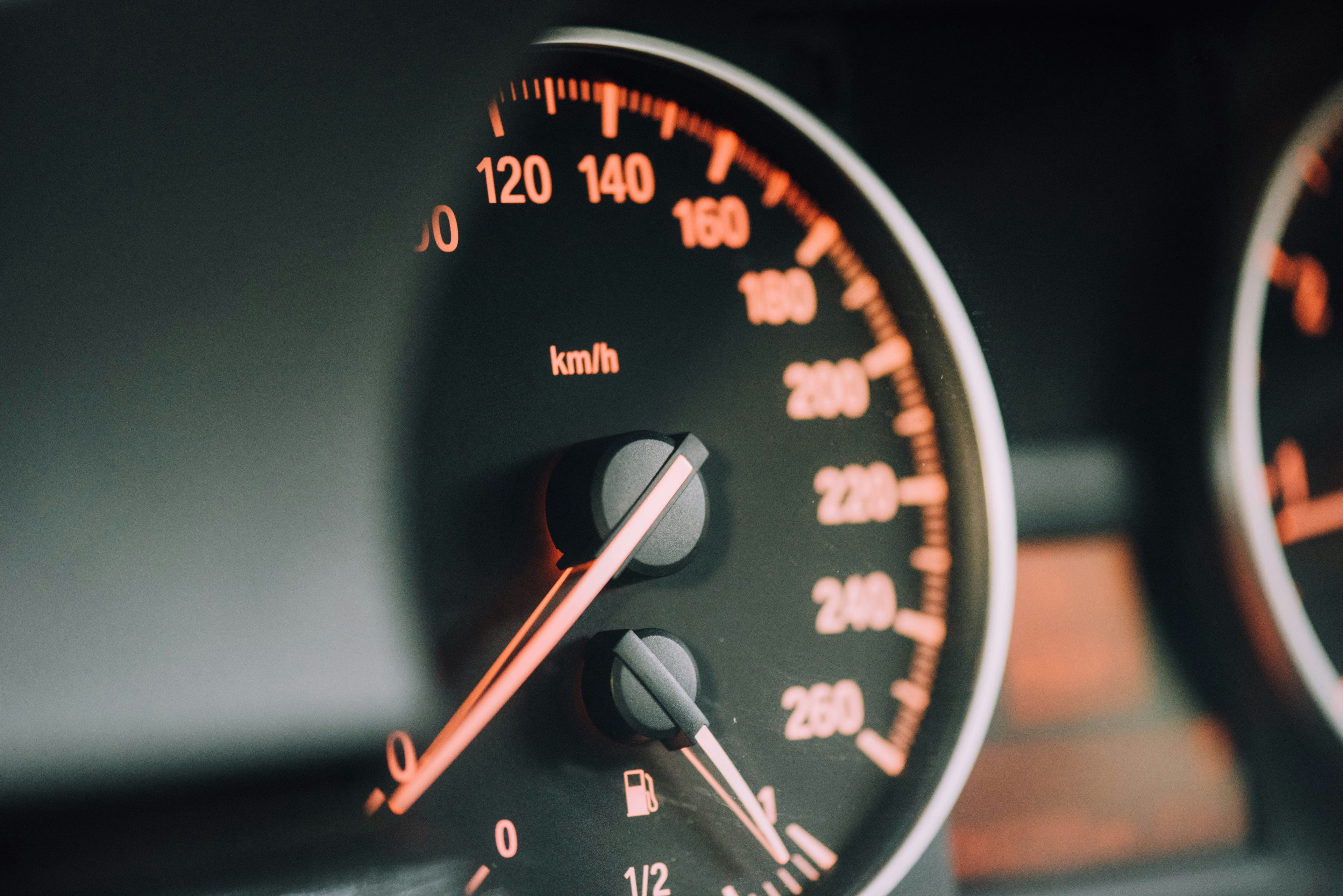 Dashboard Of A Car In An Automotive Repair Shop.