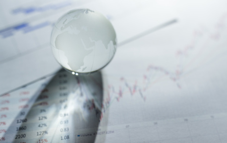 Glass Globe Atop Financial Newspaper Showing Stock 2026 01 09 07 07 25 Utc