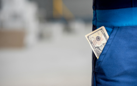 Ten Dollar Bill In Pocket Of Blue Workwear 2026 09 23 21 02 02 Utc